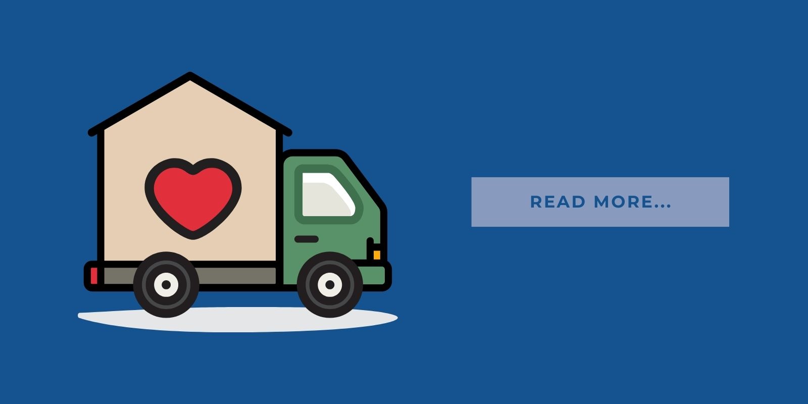 An illustration of a truck with a button that says, "Read More..."